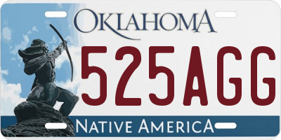 OK license plate 525AGG