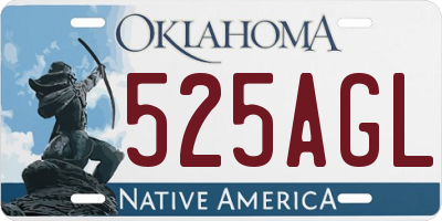 OK license plate 525AGL