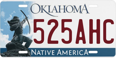 OK license plate 525AHC