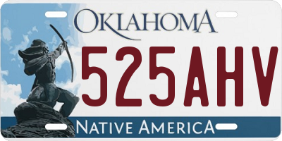 OK license plate 525AHV