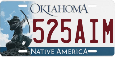 OK license plate 525AIM