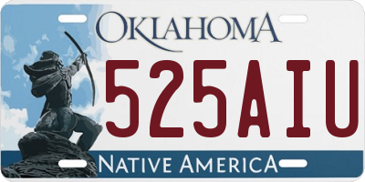 OK license plate 525AIU