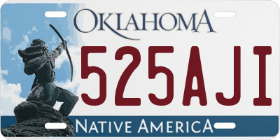 OK license plate 525AJI