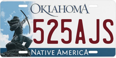 OK license plate 525AJS