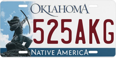 OK license plate 525AKG