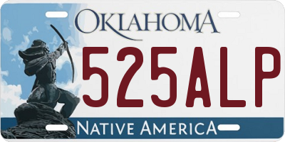 OK license plate 525ALP