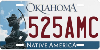 OK license plate 525AMC