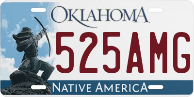 OK license plate 525AMG