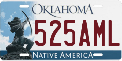 OK license plate 525AML