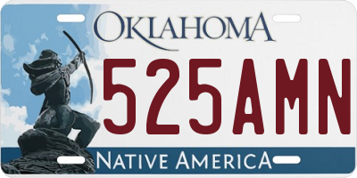 OK license plate 525AMN
