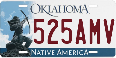 OK license plate 525AMV