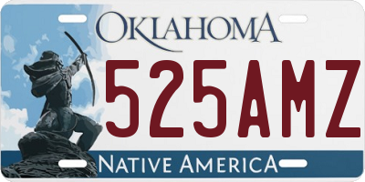 OK license plate 525AMZ