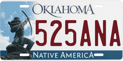 OK license plate 525ANA
