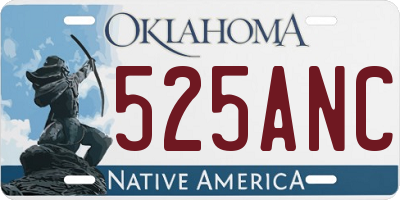 OK license plate 525ANC