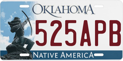 OK license plate 525APB