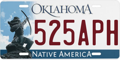 OK license plate 525APH