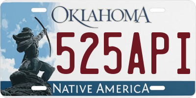 OK license plate 525API