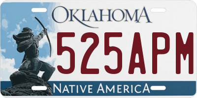 OK license plate 525APM