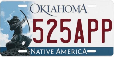 OK license plate 525APP
