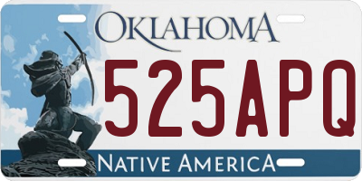 OK license plate 525APQ
