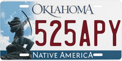 OK license plate 525APY