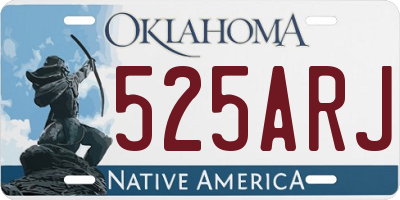 OK license plate 525ARJ