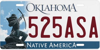 OK license plate 525ASA
