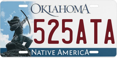OK license plate 525ATA