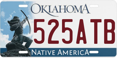OK license plate 525ATB