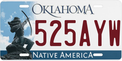 OK license plate 525AYW