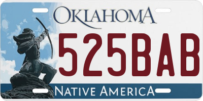 OK license plate 525BAB