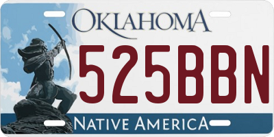 OK license plate 525BBN