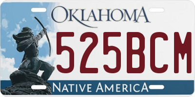 OK license plate 525BCM