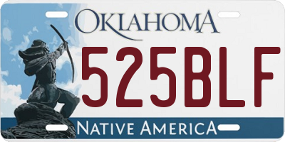 OK license plate 525BLF