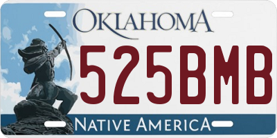 OK license plate 525BMB
