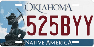 OK license plate 525BYY