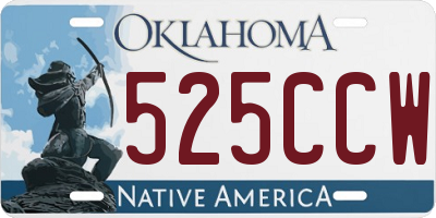 OK license plate 525CCW