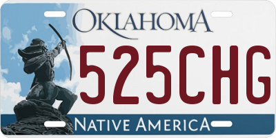 OK license plate 525CHG
