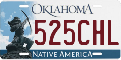 OK license plate 525CHL
