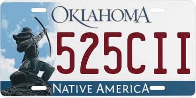 OK license plate 525CII