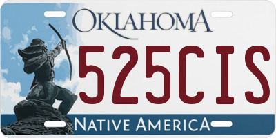 OK license plate 525CIS