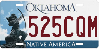 OK license plate 525CQM