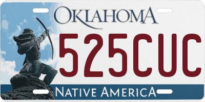 OK license plate 525CUC