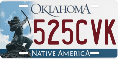 OK license plate 525CVK