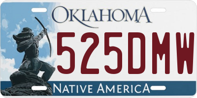 OK license plate 525DMW