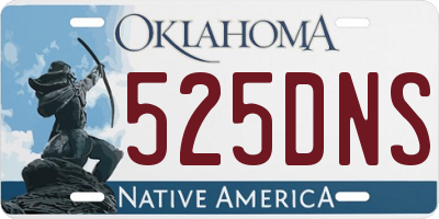 OK license plate 525DNS