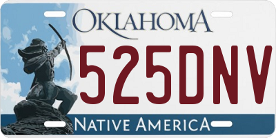 OK license plate 525DNV