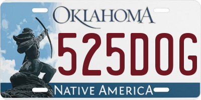 OK license plate 525DOG