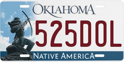 OK license plate 525DOL