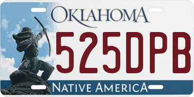 OK license plate 525DPB